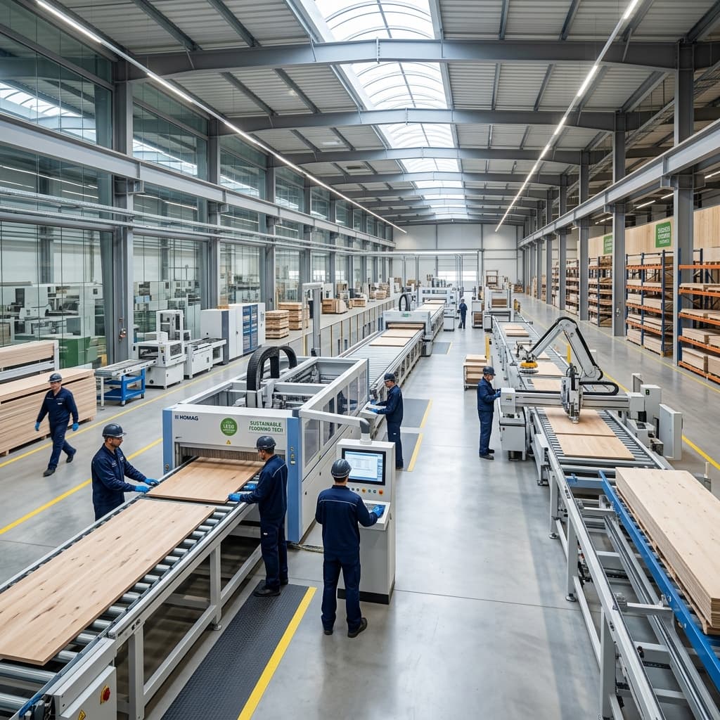 Modern factory production line